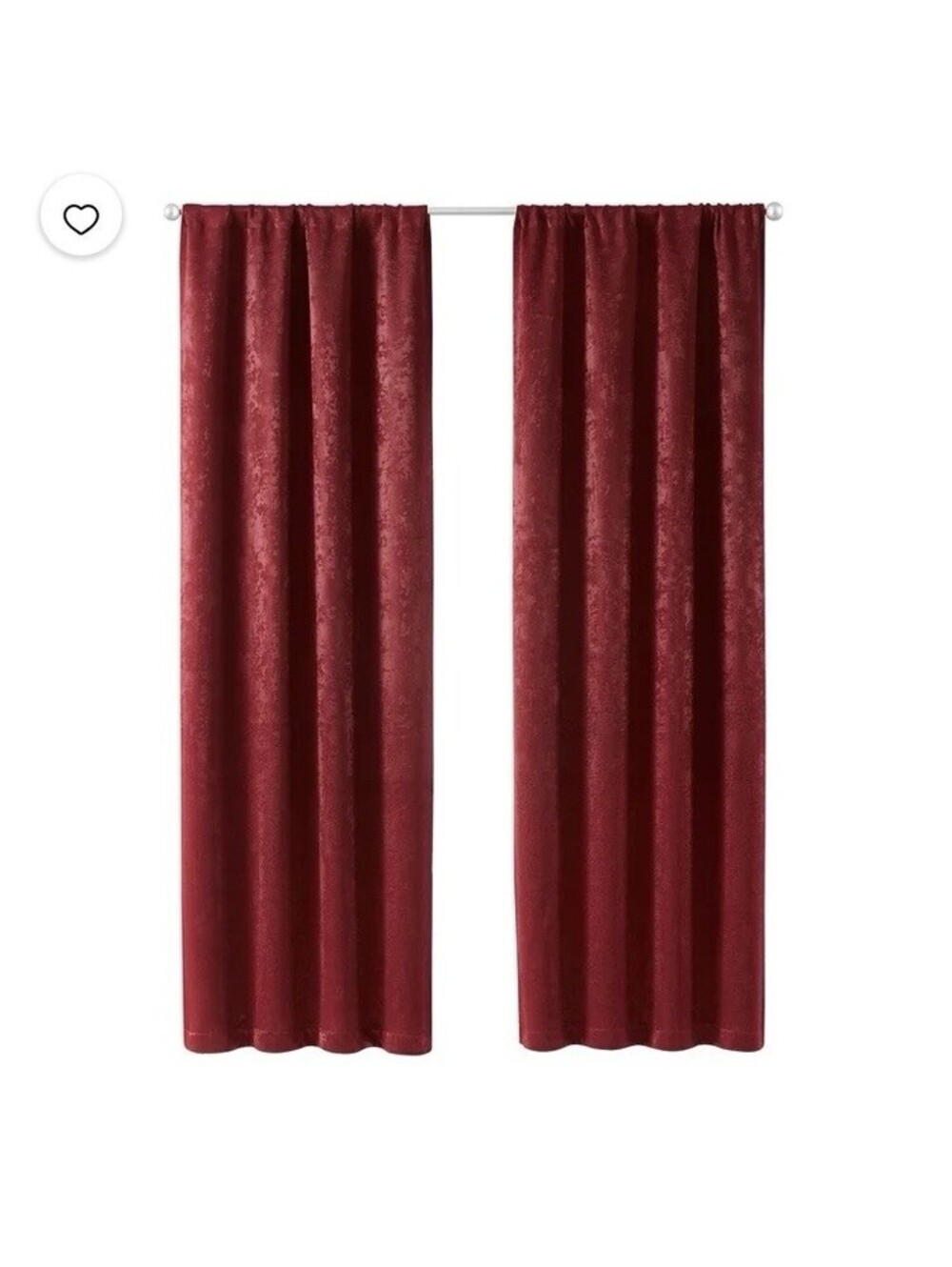 Mainstays Shimmer Rod Pocket 99% Blackout Curtain Set, 2 Panels, Merlot 36x84L
